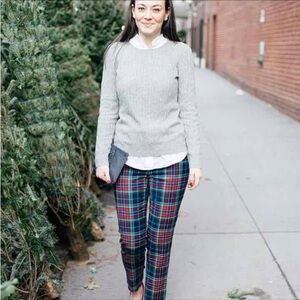 Vineyard Vines Sm Sz 6 Tartan Plaid High Rise Jolly Stretch Slim Cotton NWT